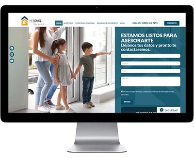 Diseño de sitio web estados unidos gomez lending team